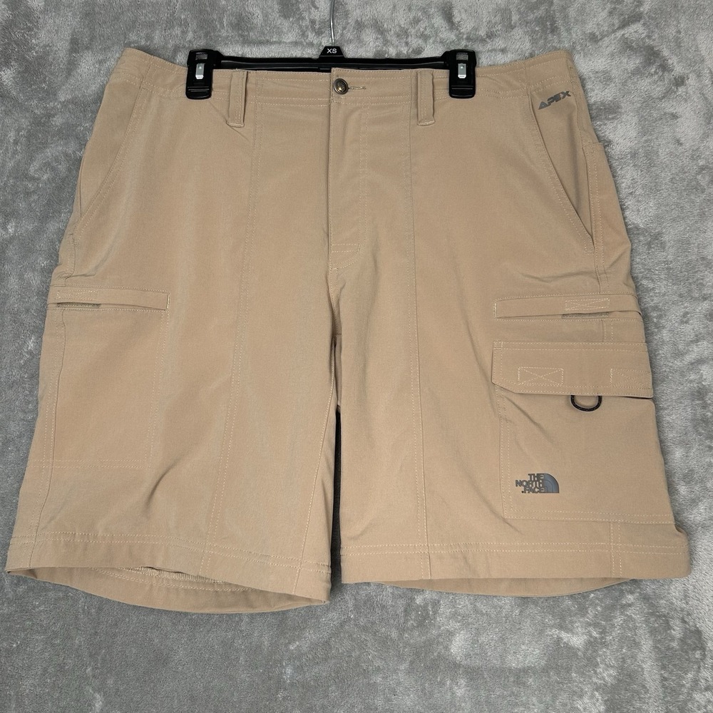 The North Face Horizon 2.0 Shorts Mens Sz 38 Kahki Cargo Outdoor Hiking Stretch
